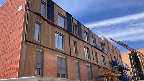 timber facade deep retrofit building spain