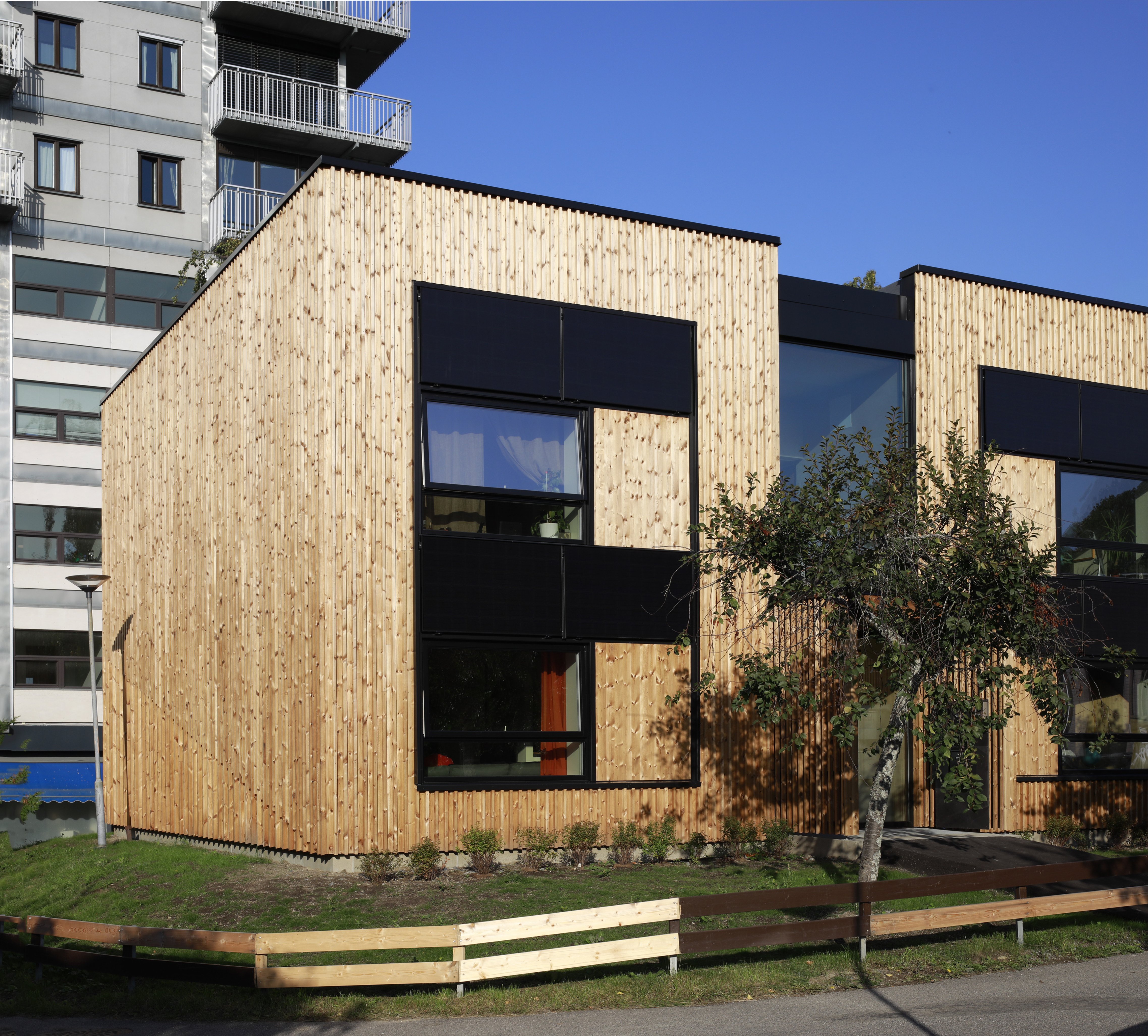 deep retrofit timber panel building